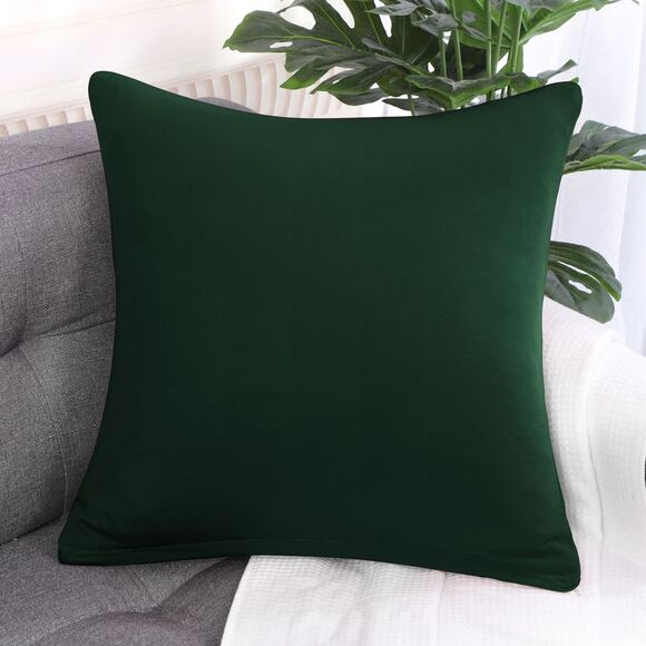 Square Throw Pillow Case Cushion Cover Home Sofa 18" x 18" Dark Green - Picture 2 of 6